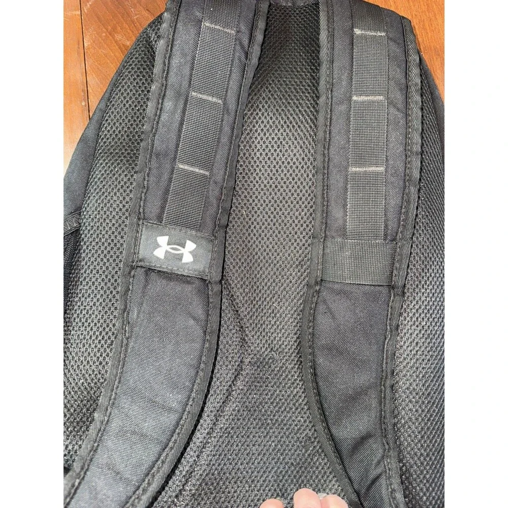Under Armour Hustle 5.0 Backpack Black/Silver Storm Laptop Bag